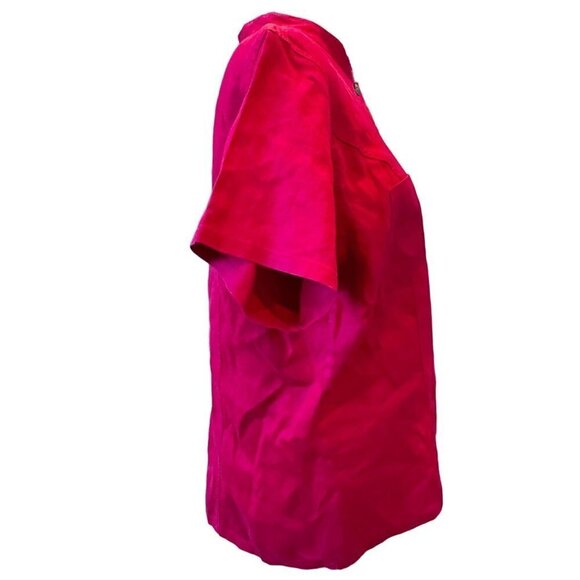 Telluride Clothing Co. Linen Top Size 12 High‎ Neck Mandarin Collar Lagenlook - Picture 2 of 5